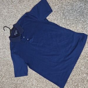 Jos. A. Bank Leadbetter Golf Dark Navy Cotton Polo with Contrast Collar Sz XL